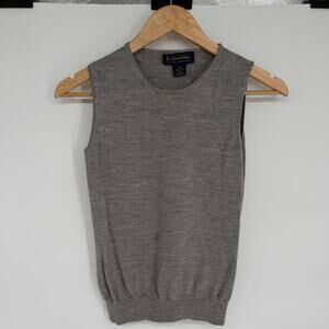 Brooks Brothers Sweater Women’s XS Gray Merino Wool Old Money Quiet Luxury